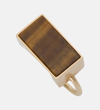 Ever Tiger Eye Rectangle Ring - 18k