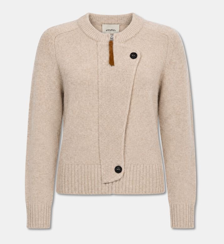 Isabel Marant Murielle Merino Cashmere Zip Cardigan, Packshot View