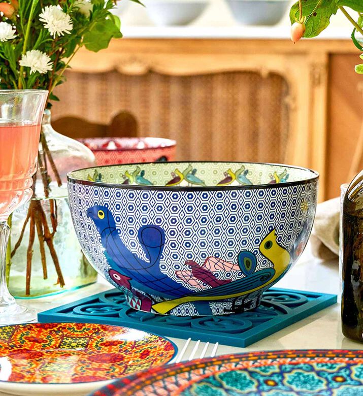 وعاء بورسلين طيور الجنة