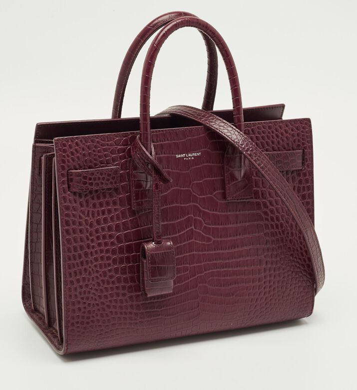 Yves Saint Laurent Saint Laurent Croc-embossed Leather Classic Tote Bag, Packshot View