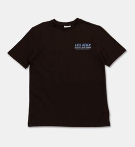 Les Deux Record Short-sleeve Printed T-shirt, Brown, 11-12y, Packshot View