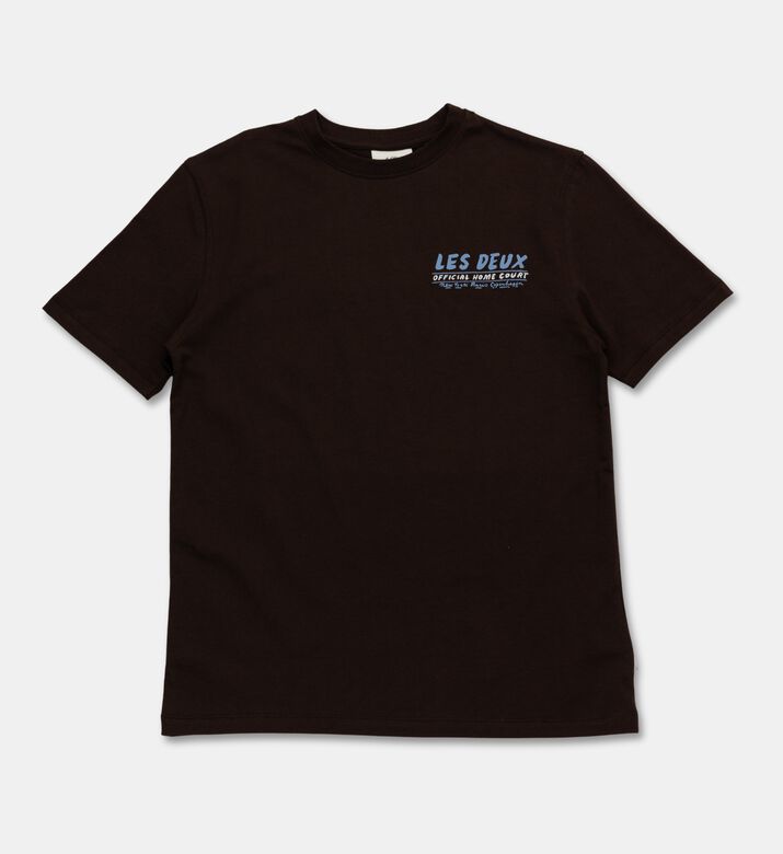 Les Deux Record Short-sleeve Printed T-shirt, Brown, 11-12y, Packshot View