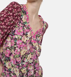 Ba and Sh All-over Floral-print V-neck Blouse, Model View