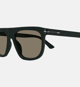 نظارة شمسية بإطار مربع كلاسيكي داكن 56