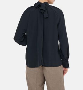 قميص فضفاض بياقة عالية