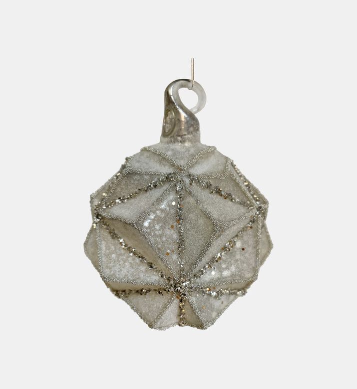 Embellished Angled Glass Ornament