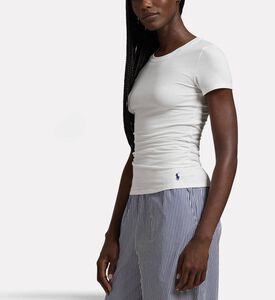 Polo by Ralph Lauren Crewneck Short-sleeve T-shirt, White, L, Model View