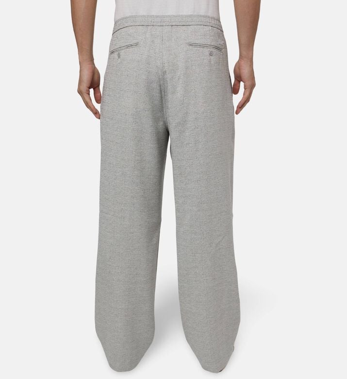 Lacoste Wide-leg Textured Trousers, Model View