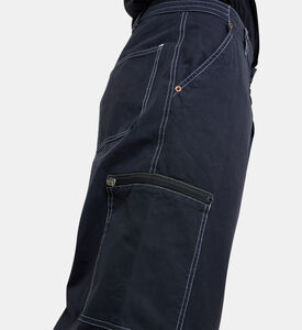 بنطال جينز قطني بقصة واسعة