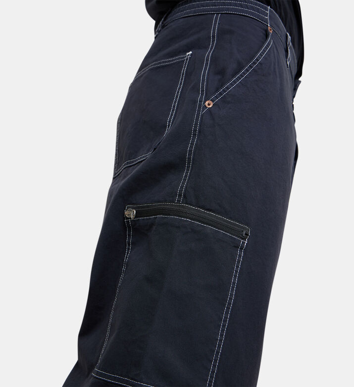 بنطال جينز قطني بقصة واسعة