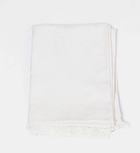Home Deco and More Swan Fringe Lace Cotton Throw, Packshot View