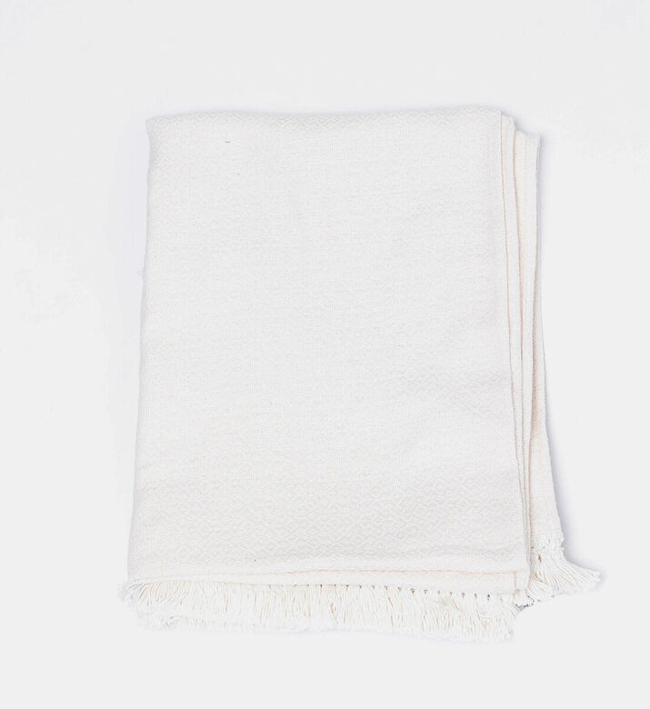 Home Deco and More Swan Fringe Lace Cotton Throw, Packshot View