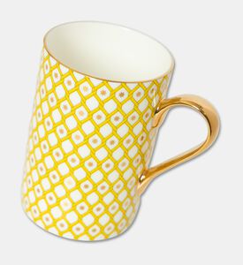 Imperial Gold-tone Trim Lattice Teacup Saucer, Yellow, Packshot View
