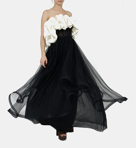 Layered Tulle Ruffled Top Dress