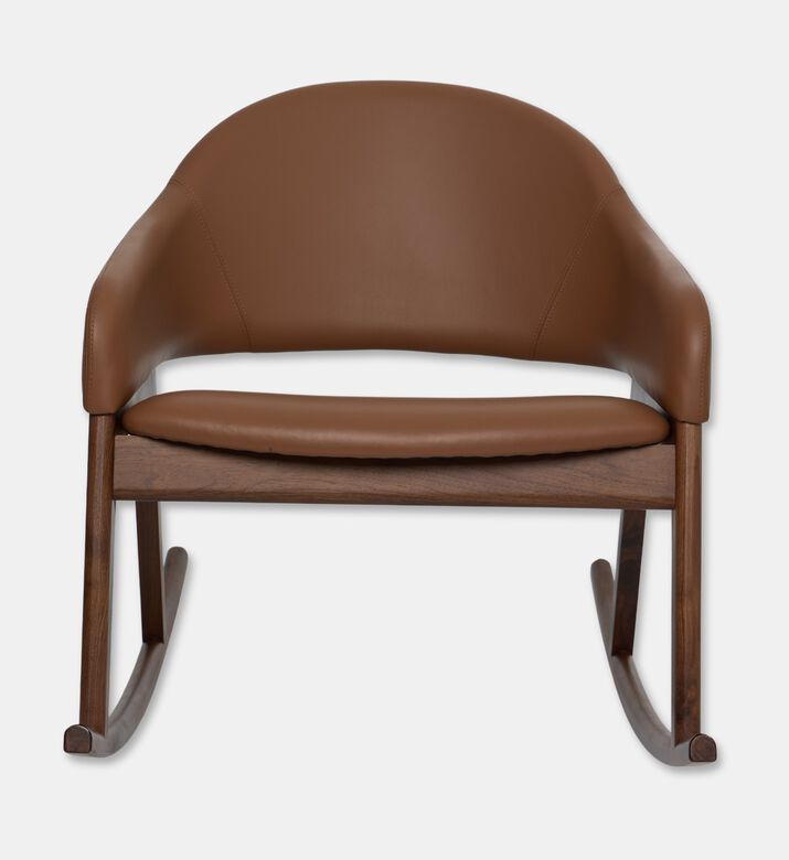 Home Deco and More Isa Walnut Wood Rocking Chair, Packshot View