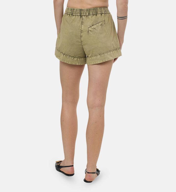 Ganni Cotton Elasticated Shorts, Model View