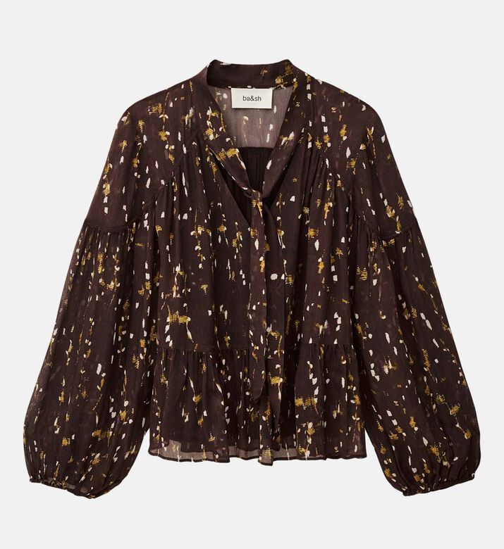 All-over Graphic-print V-neck Top