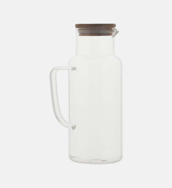 Glass Bamboo Lid Water Jar