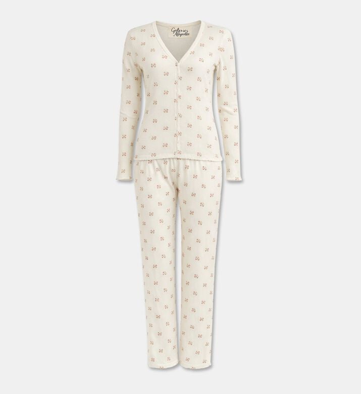 Galeries Lafayette Belle Organic Cotton Floral-print Pajama, Packshot View