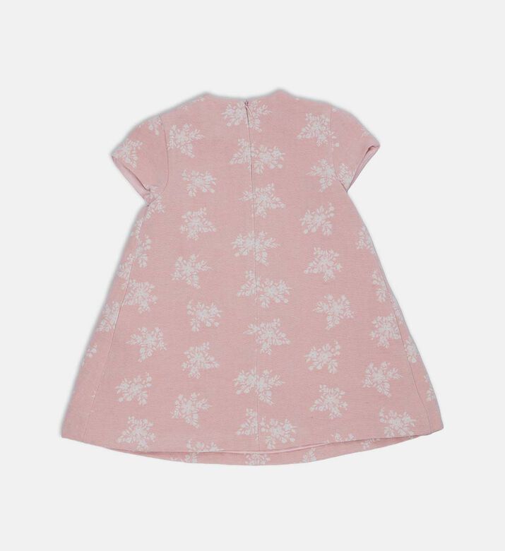 Floral Knitted Short-sleeve Dress Floral Knitted Short-sleeve Dress