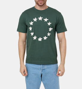 تيشيرت بأكمام قصيرة بنقشة نجوم