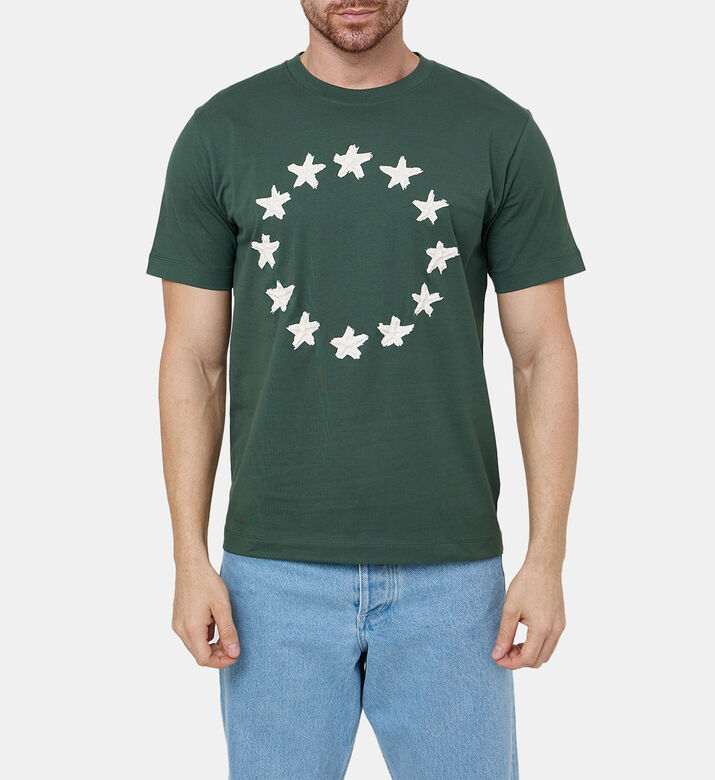 تيشيرت بأكمام قصيرة بنقشة نجوم