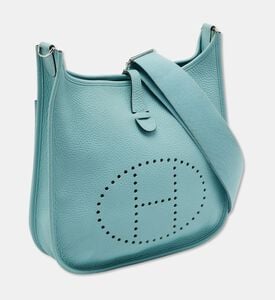 Hermes Preowned Herm&egrave;s Bleu Atoll Taurillon Clemence Evelyne Iii Pm Bag, Packshot View