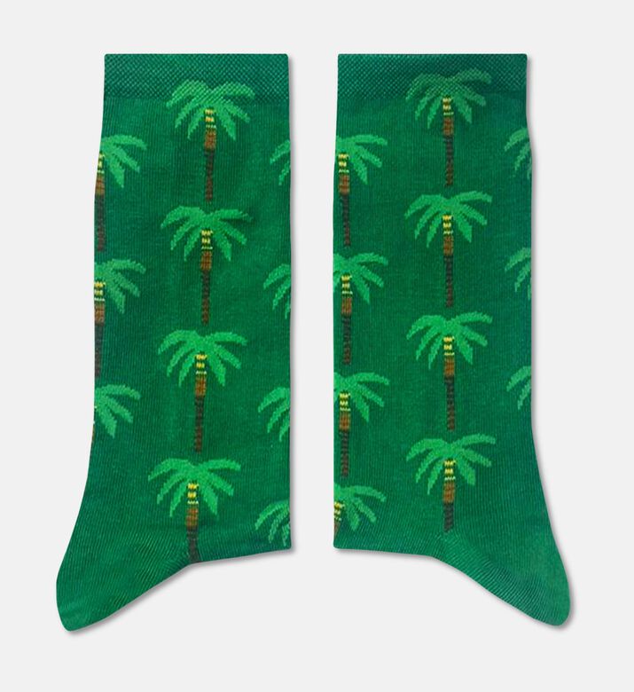 Sikasok Palm Tree Long Women Socks, Packshot View