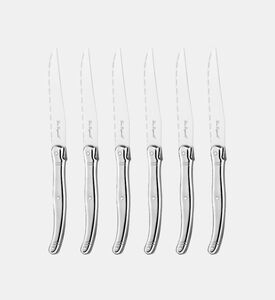 طقم سكاكين ستيك إنوكس 6 قطع في علبة خشبية