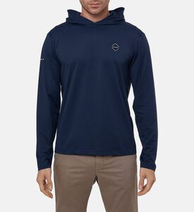Hackett London Logo-embroidery Long-sleeve Regular-fit Hoodie, Model View