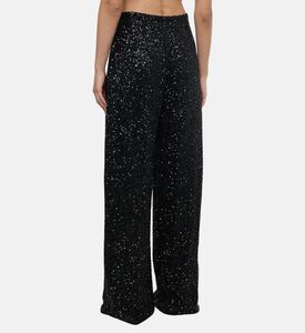 Edward Achour Paris Sequined Wide-leg Trousers, Model View