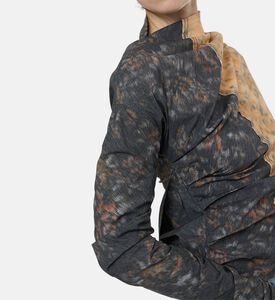 Ganni All-over Floral-print Long-sleeve Top, Model View