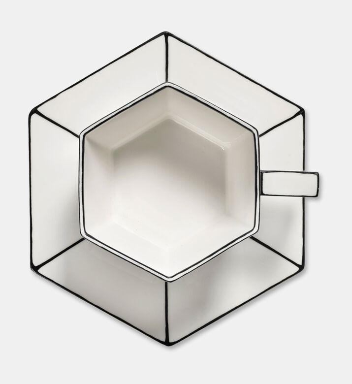Serax Black-n-white Cappuccino Cup Saucer, Packshot View