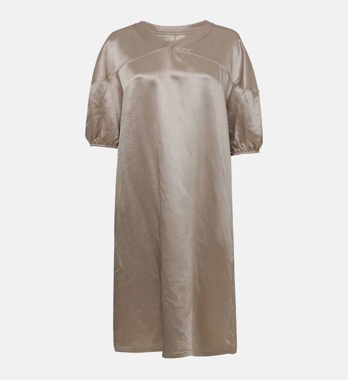 Balloon-sleeve T-shirt Dress