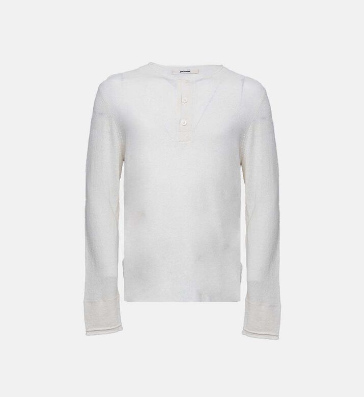 بلوزة بياقة بصف أزرار