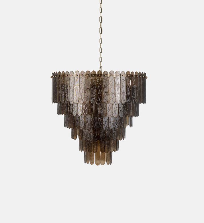 Home Deco and More Glass Large Round Chandelier, Packshot View