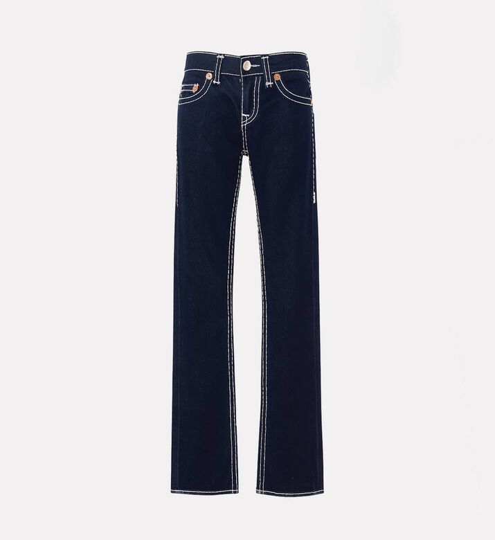 True Religion Contrast Stitching Dark Wash Bootcut Jeans, Packshot View