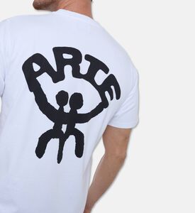 Arte Cut-out Print T-shirt, White, Xl, Model View
