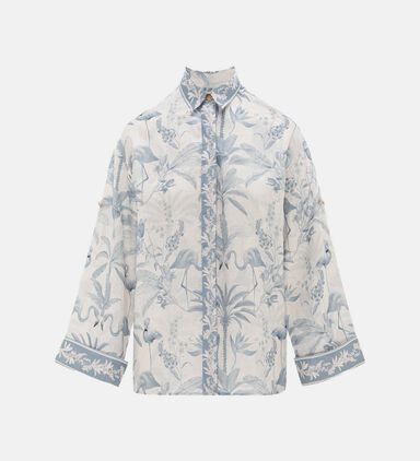 All-over Tropical-print Shirt