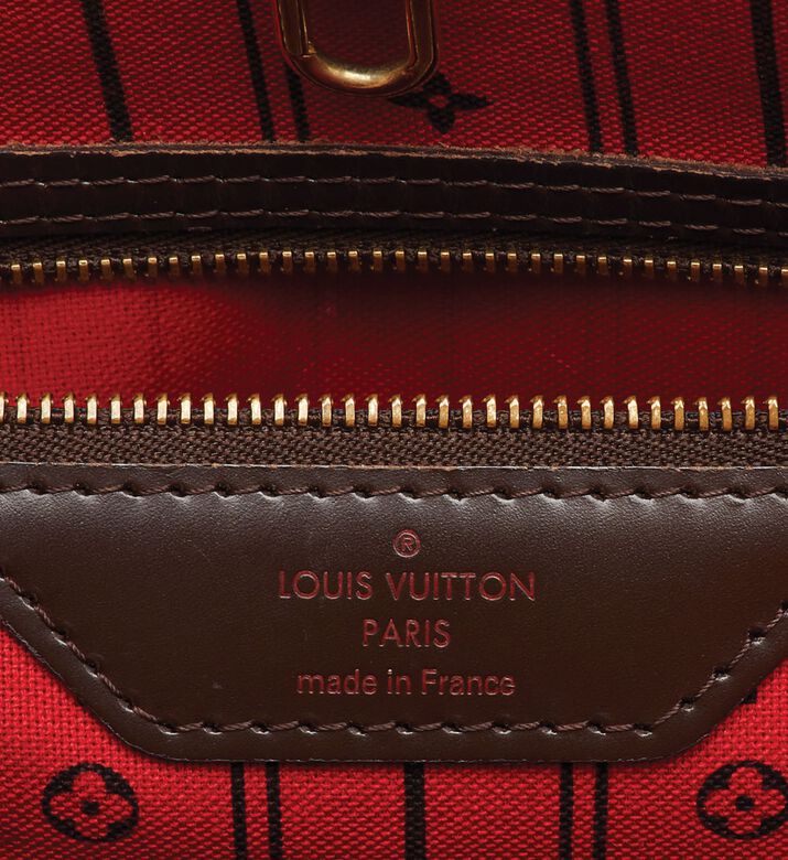 Louis Vuitton Preowned Louis Vuitton Damier Ebene Canvas Neverfull Bag, Packshot View