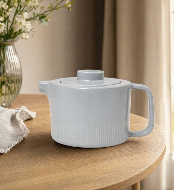 Marco Polo Moments Earthenware Teapot - 1 L, Light-grey, 1-l, Model View