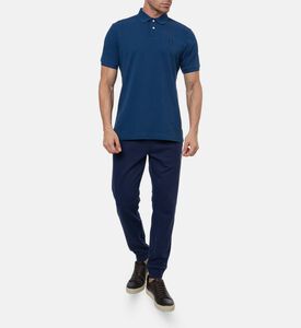 Hackett London Button Placket Short-sleeve Polo Shirt, Dark-blue, S, Model View