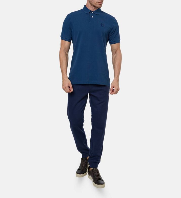 Hackett London Button Placket Short-sleeve Polo Shirt, Dark-blue, S, Model View Hackett London Button Placket Short-sleeve Polo Shirt, Dark-blue, S, Model View