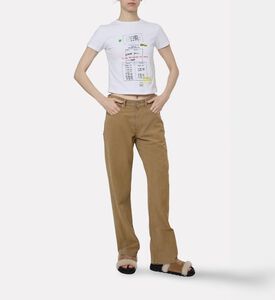 MM6 Button Closure Slip Pockets Pants, Model View