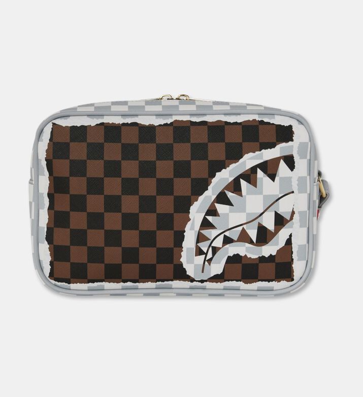 Sprayground Tear Check Pattern Toiletry Bag, Packshot View