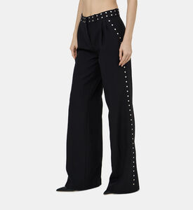 Pleated Front Wide-leg Pants