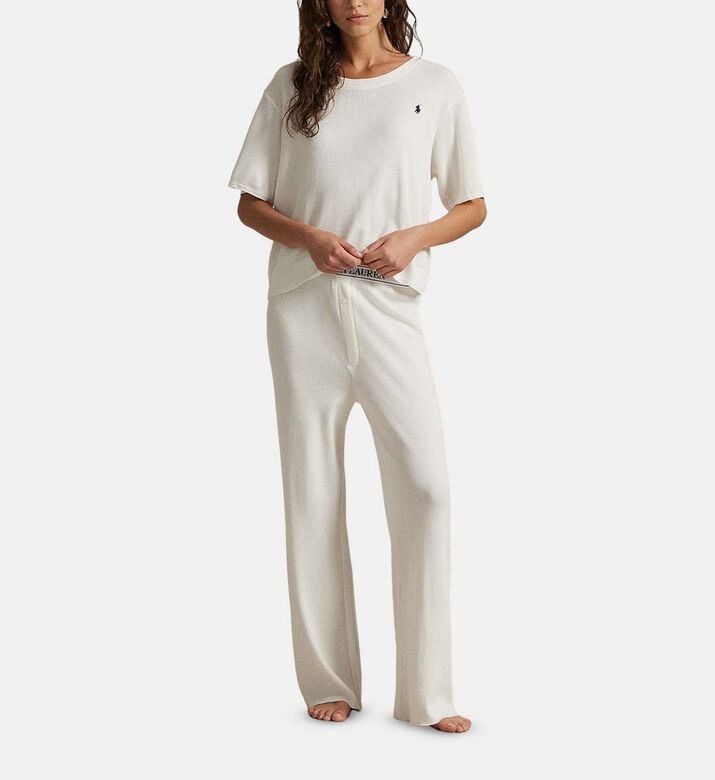 Polo by Ralph Lauren Waffle-knit Long-sleeve Pajama Set, Model View