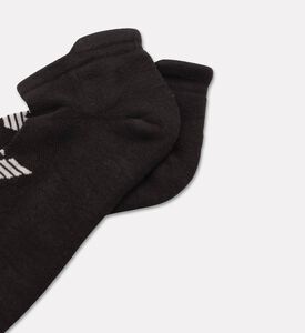 Emporio Armani Logo-print Ankle-cut Socks, Black, Packshot View