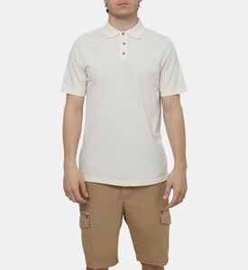 قميص بولو قطن بياقة مدببة