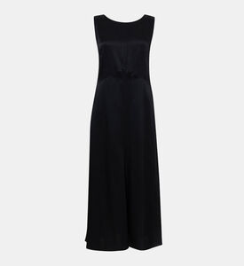 Sleeveless Boat Neck Midi Dress